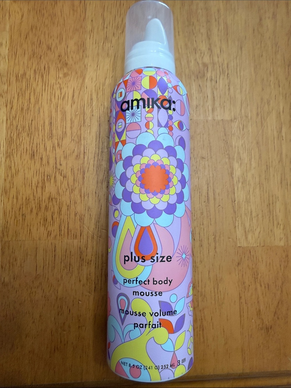 amika Body Mousse - Pastel Pink & Multicolor Floral Can